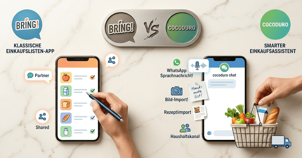 Bring! vs. cocoduro: Einkaufslisten-App oder Einkaufsassistent?